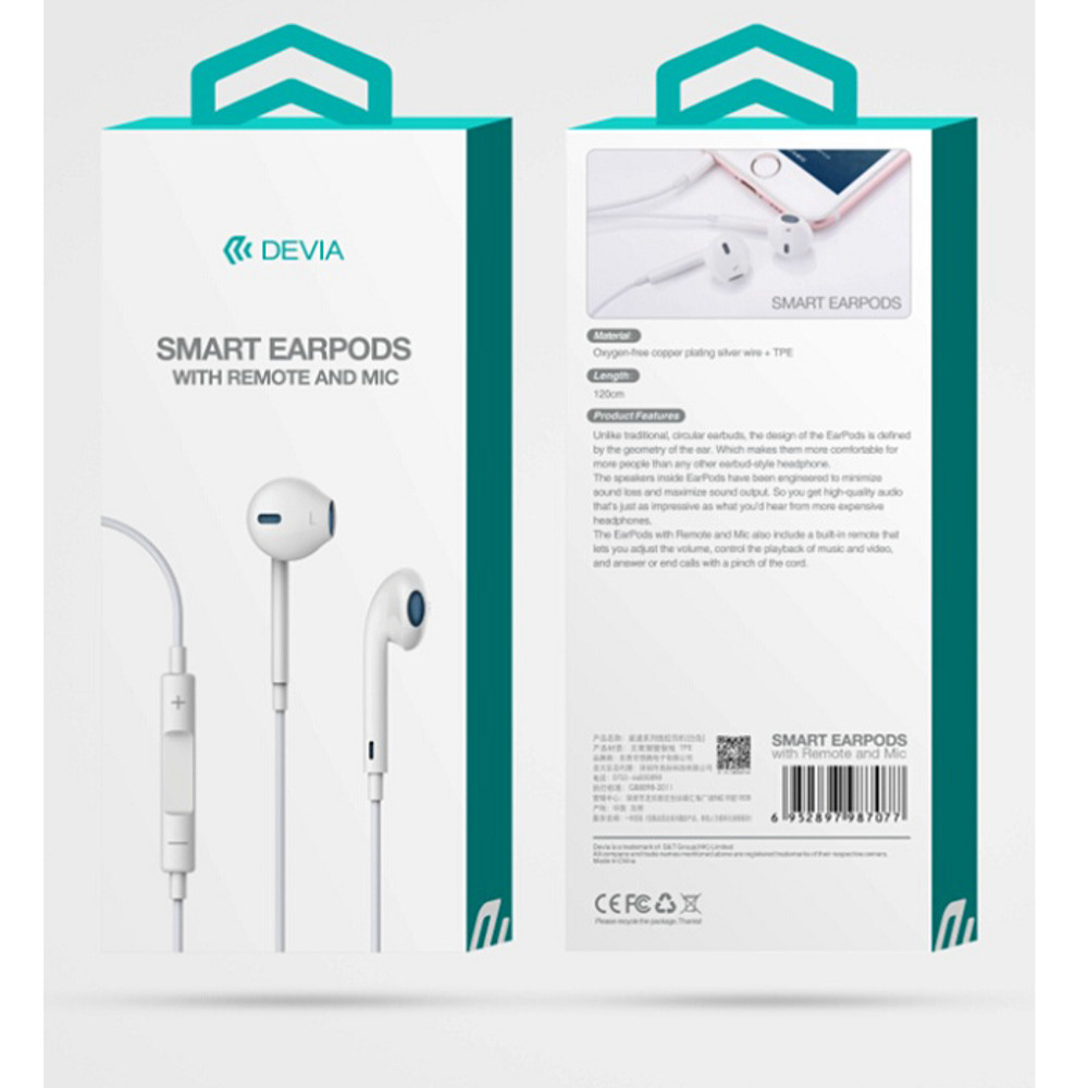 DEVIA SMART EARPHONE WITH LIGHTNING INTERFACE FOR IPHONE

