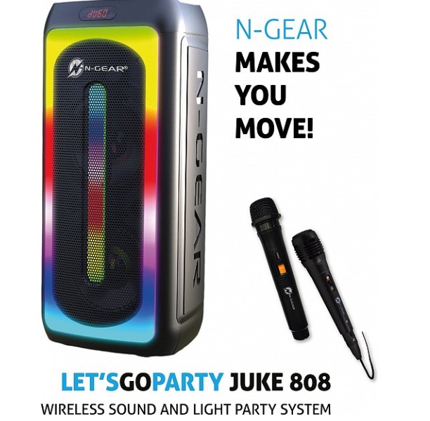 N-Gear JUKE 808 LGP Portable Karaoke Speaker with Lights
