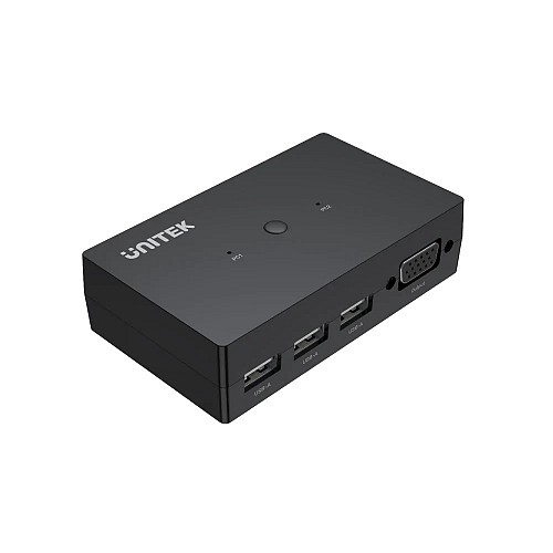 Unitek VGA KVM Switch 2In1Out with 3-Port USB2.0 Hub