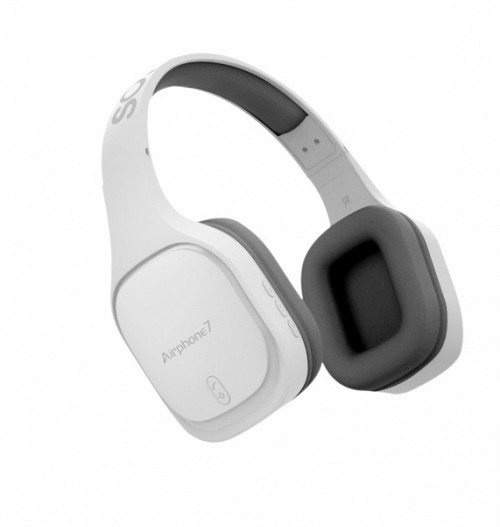 SonicGear AirphoneVII Bluetooth Headphones White Gray
