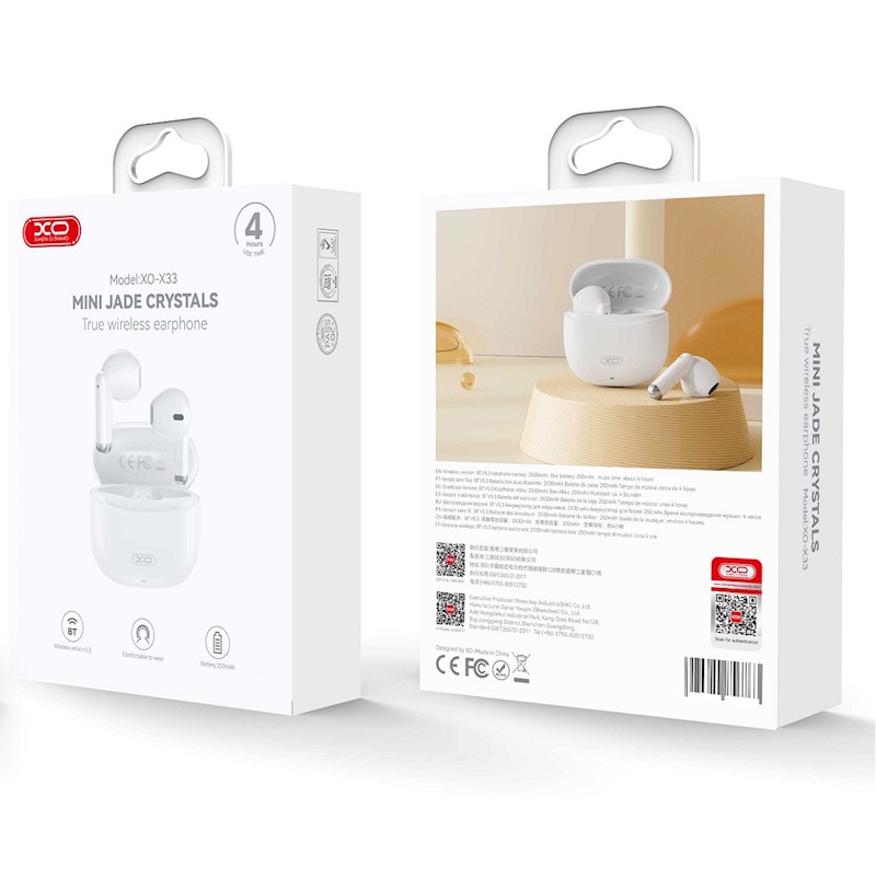XO Bluetooth earphones X33 TWS white