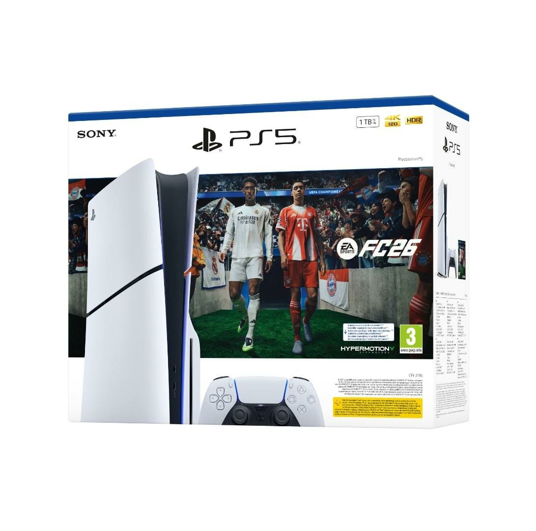 Sony Playstation 5 PS5 Slim Standard Edition E Chassis 1TB WithGame Voucher FC26